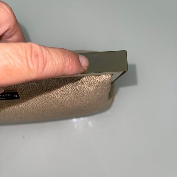 Kate Spade Queen Of The Nile Clutch Purse Tan Stingray Leather Gold Hardware - Picture 8 of 14